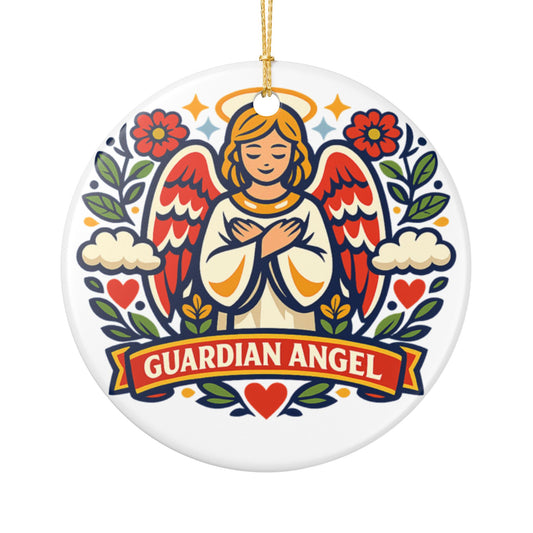 Guardian Angel Catholic Christmas Ornament