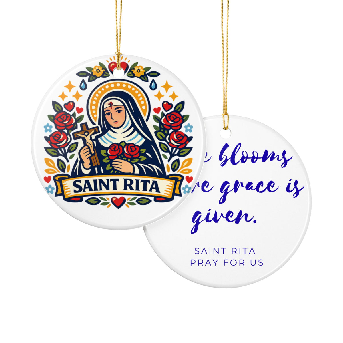 St. Rita Catholic Christmas Ornament