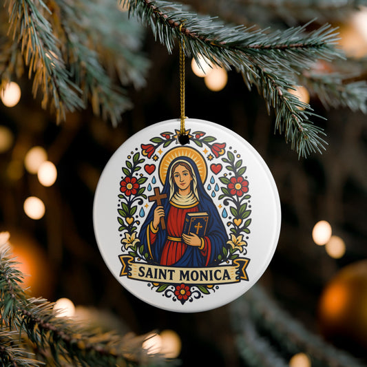 St. Monica Catholic Christmas Ornament