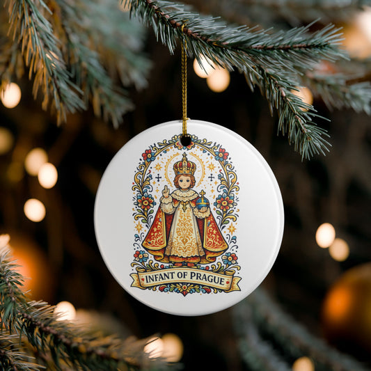 Infant of Prague Catholic Christmas Ornament