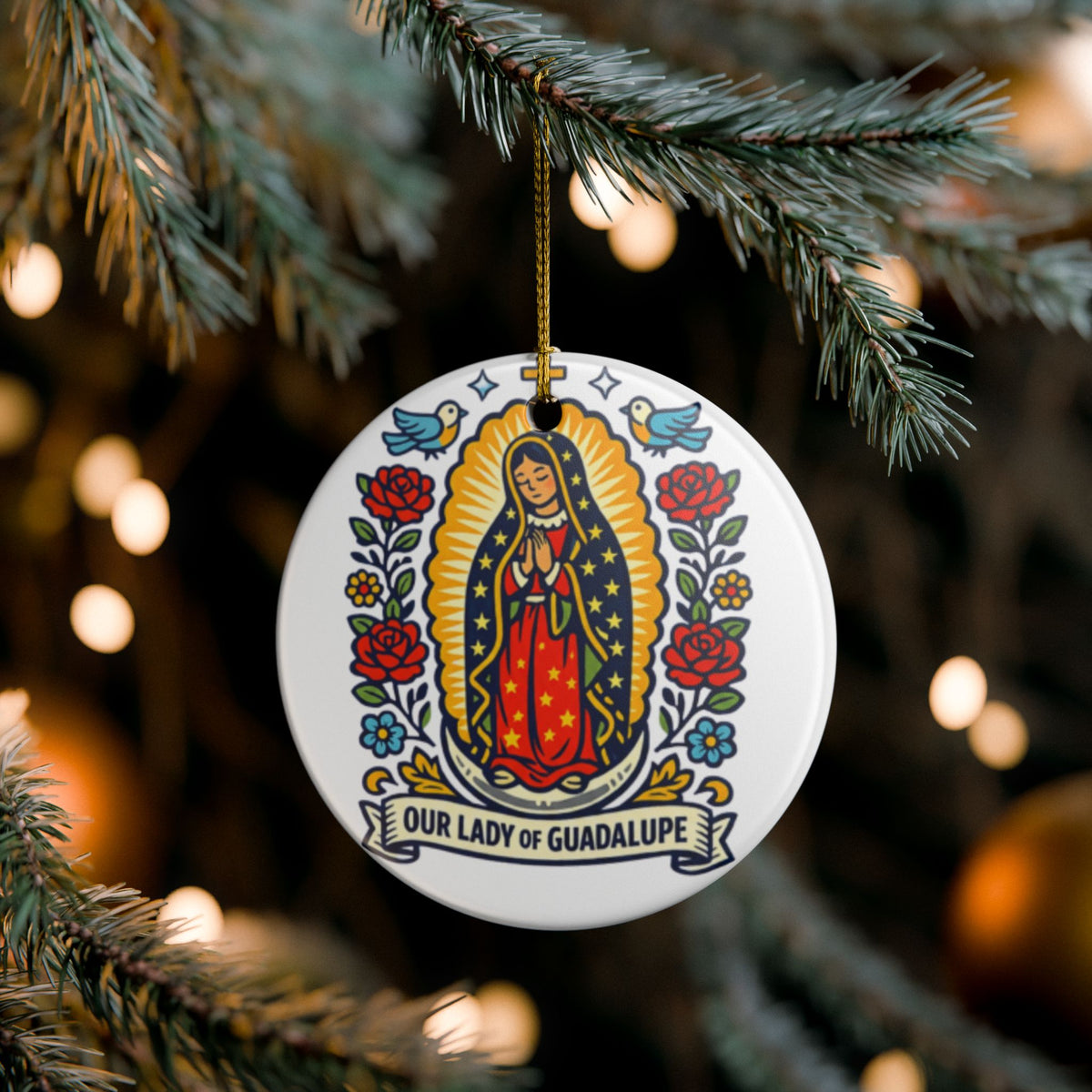 Our Lady of Guadalupe Catholic Christmas Ornament