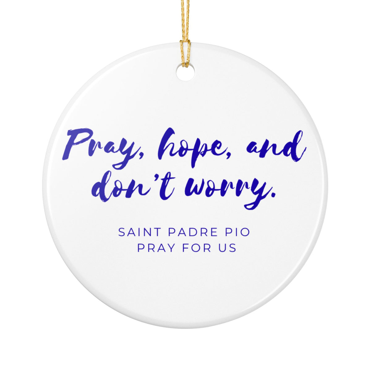 Saint Padre Pio Catholic Christmas Ornament