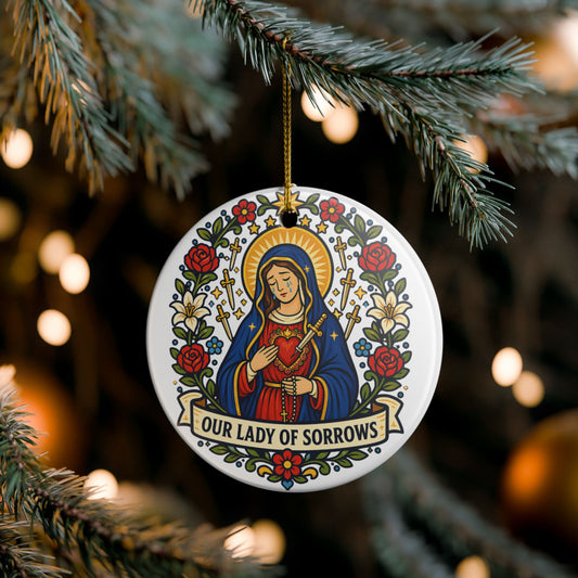 Our Lady of Sorrows Catholic Christmas Ornament