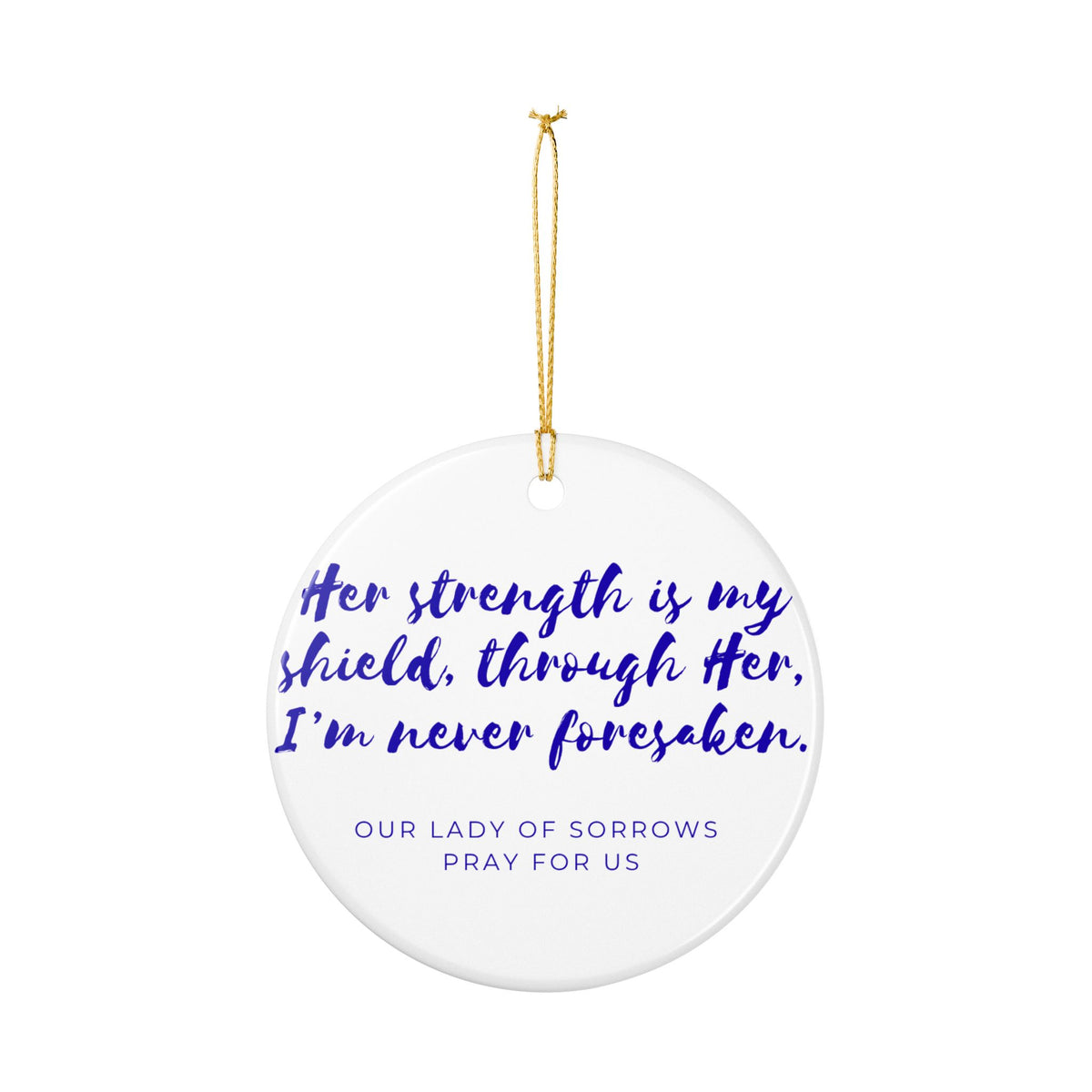 Our Lady of Sorrows Catholic Christmas Ornament