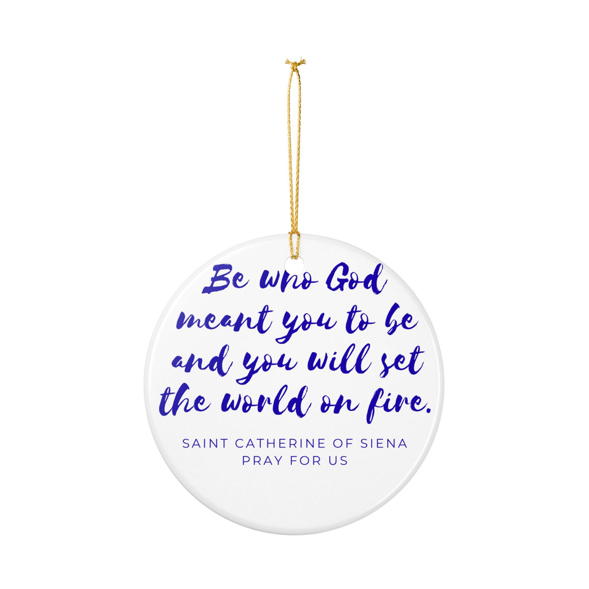 St. Catherine of Siena Catholic Christmas Ornament