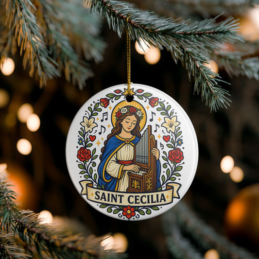 St. Cecilia Catholic Christmas Ornament