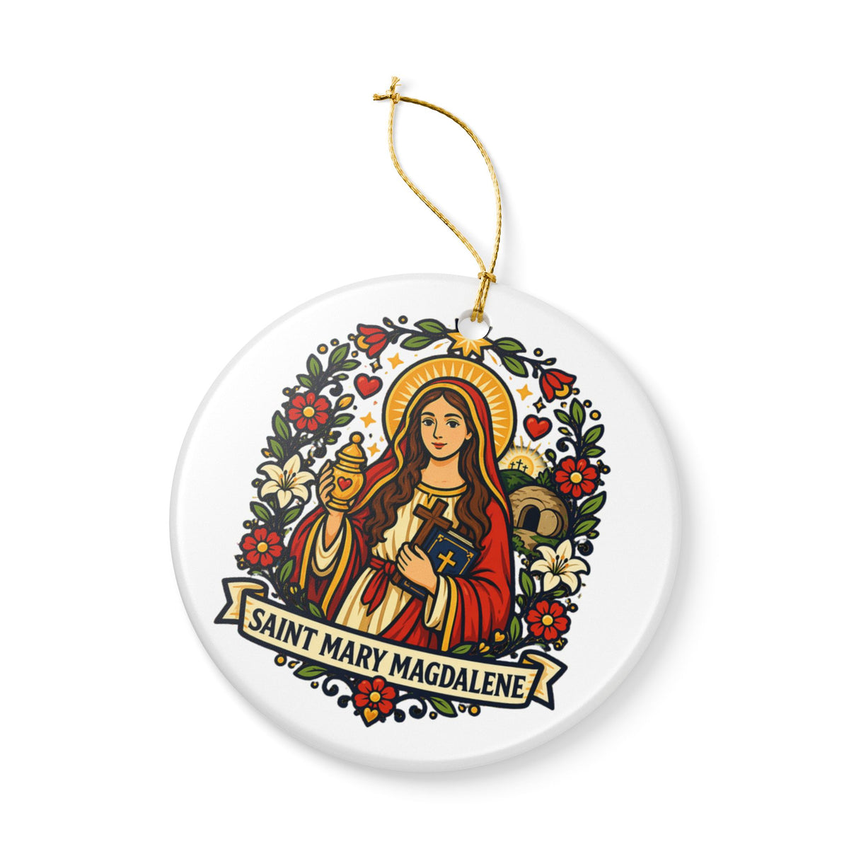 St. Mary Magdalene Catholic Christmas Ornament