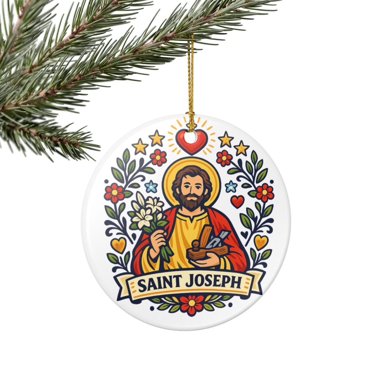 St. Joseph Catholic Christmas Ornament