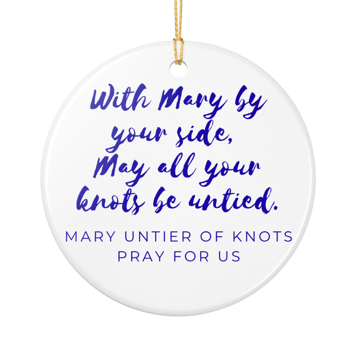 Mary Untier of Knots Catholic Christmas Ornament
