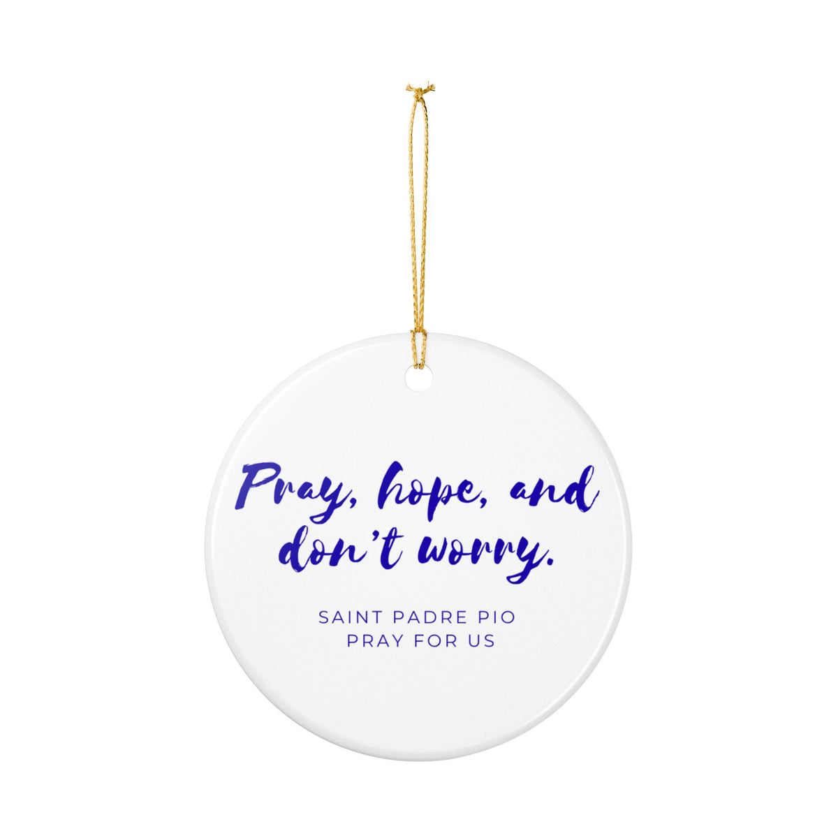 Saint Padre Pio Catholic Christmas Ornament