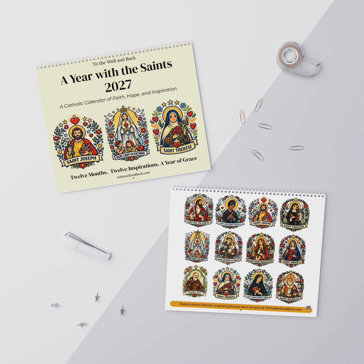 A Year with the Saints 2027 | Catholic Wall Calendar