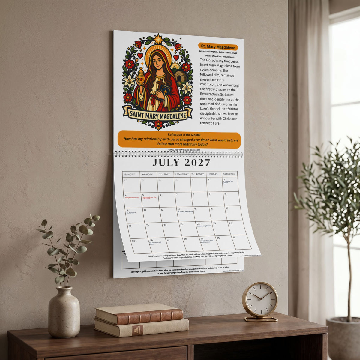 A Year with the Saints 2027 | Catholic Wall Calendar