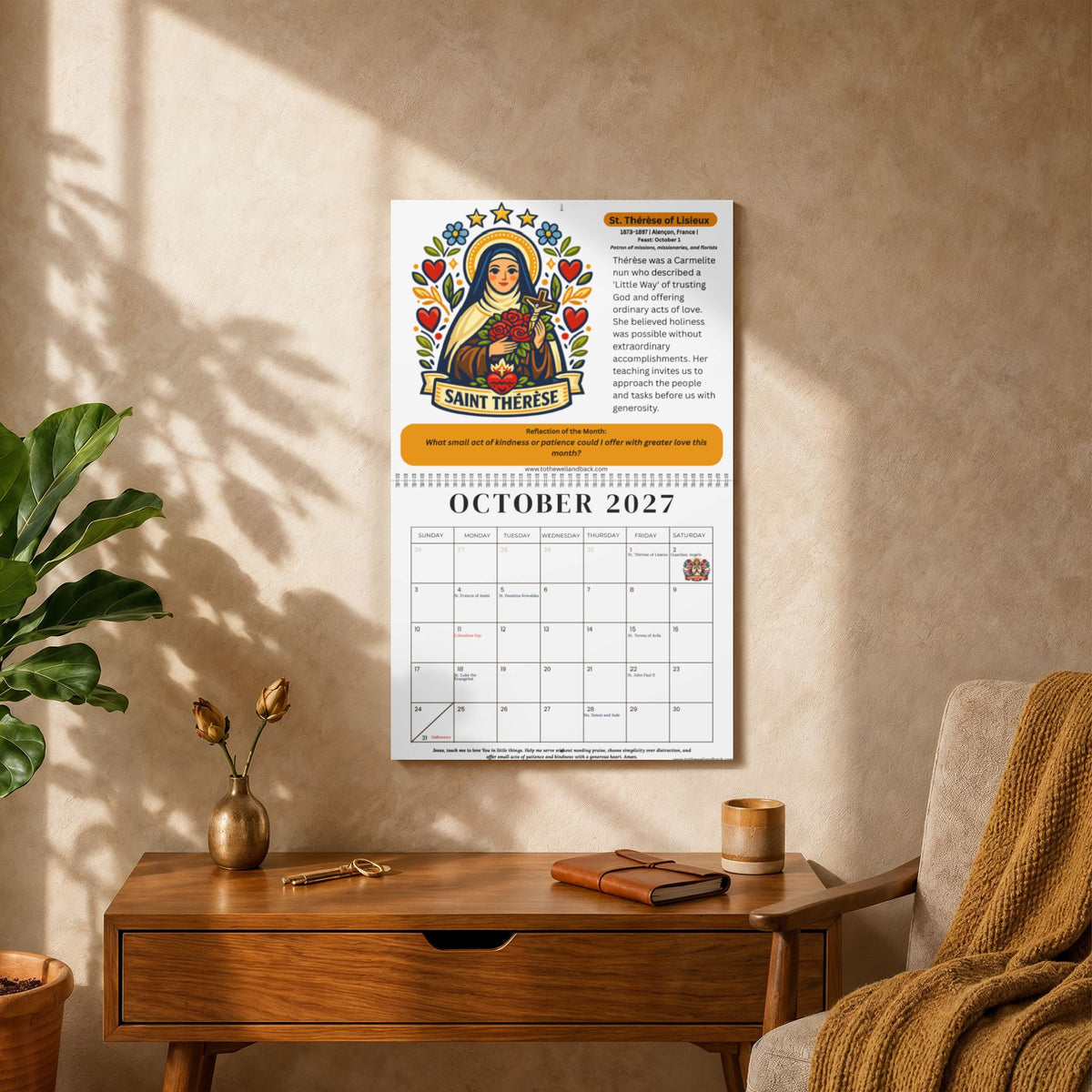A Year with the Saints 2027 | Catholic Wall Calendar