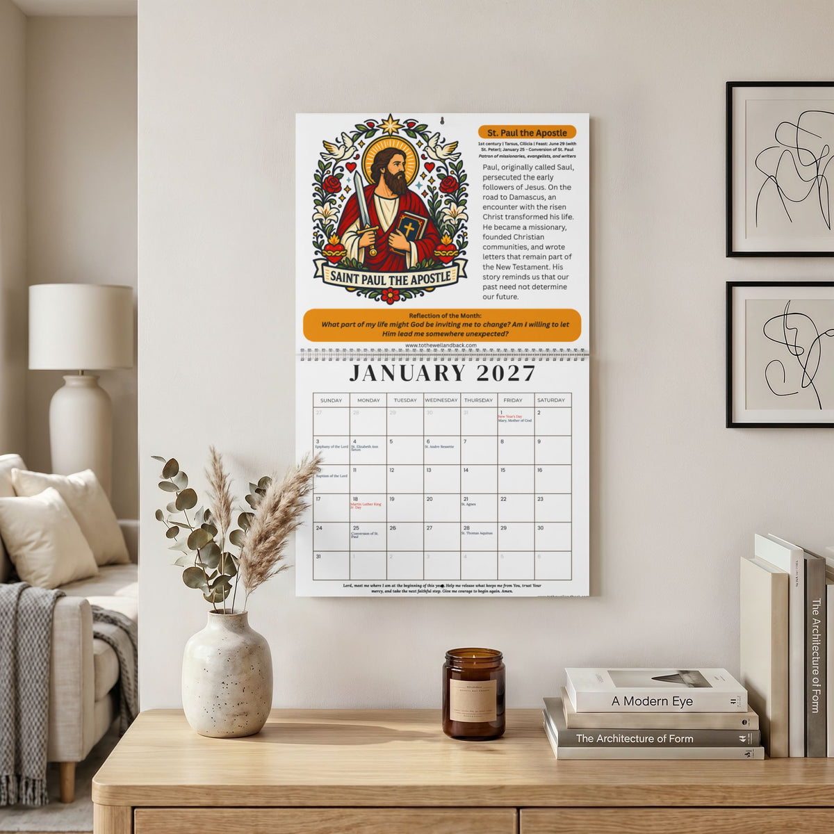 A Year with the Saints 2027 | Catholic Wall Calendar